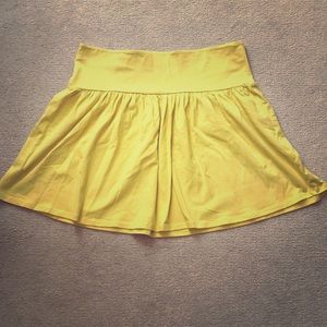 Mustard Short Swing Skirt